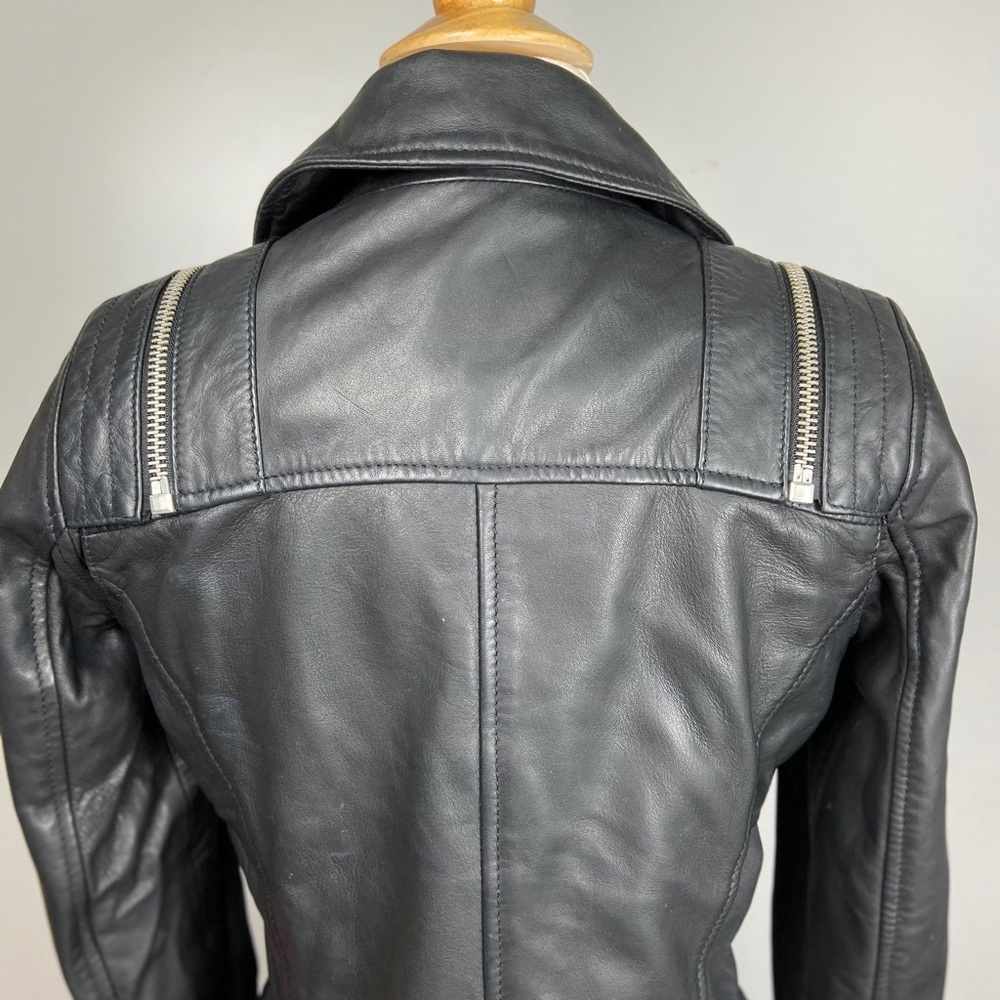 ANDREW MARC Emmy Leather Convertible Jacket Sz XS - Picture 5 of 8